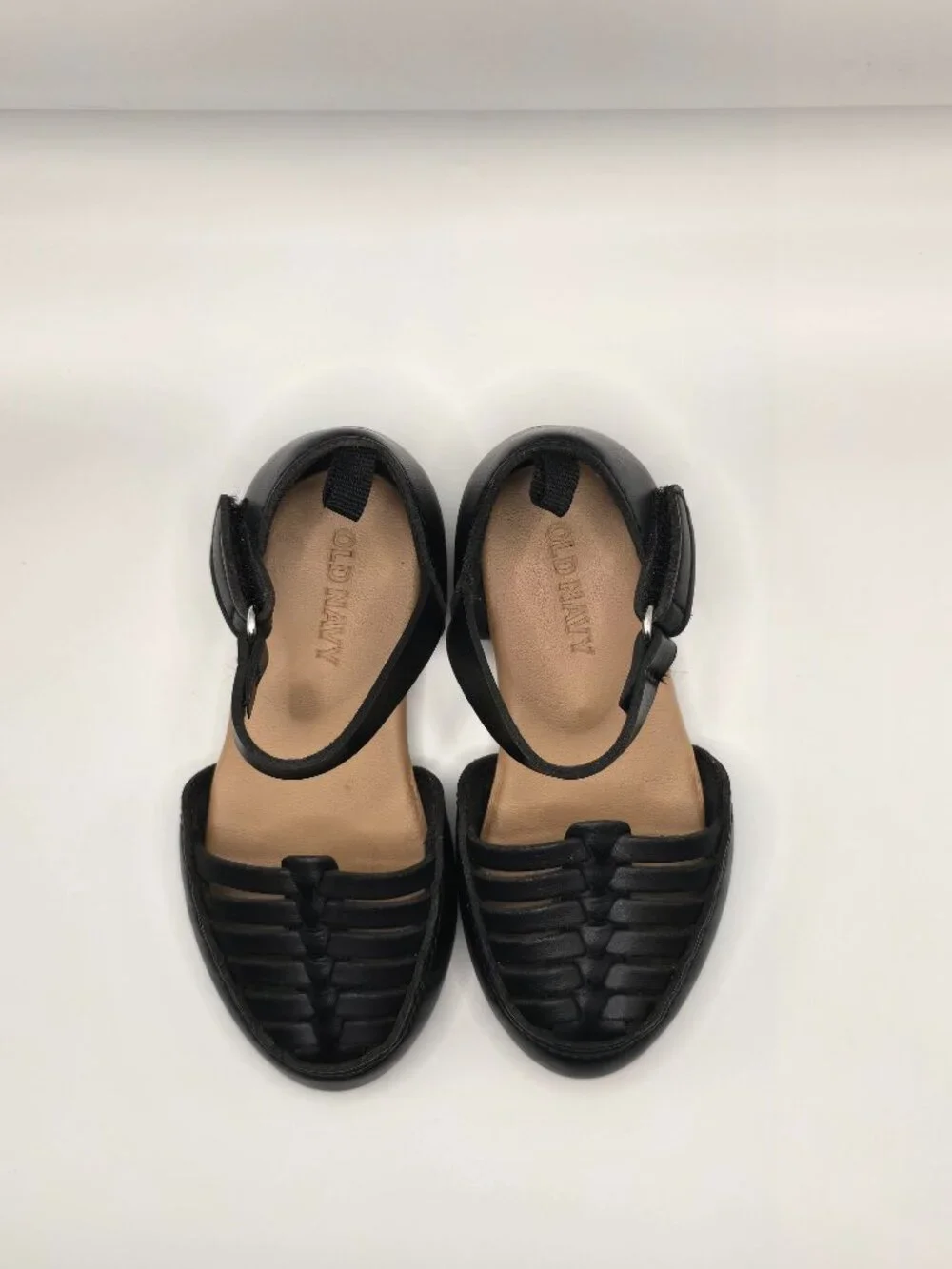 Faux-Leather Ankle-Strap Huarache Flats for toddler girls from Old Navy size 6